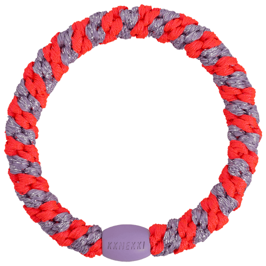 Kknekki | Bon Dep Haargummi - Stripe Lilac Neon Pink - kleinstadtleben concept store