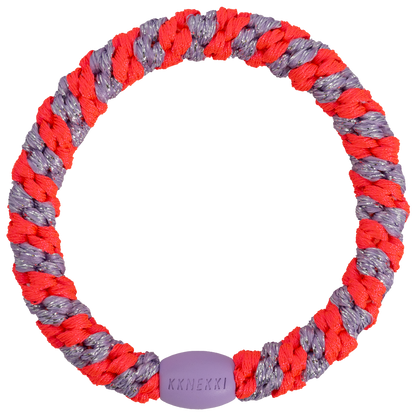 KKNEKKI Haargummi Stripe Lilac Neon Pink