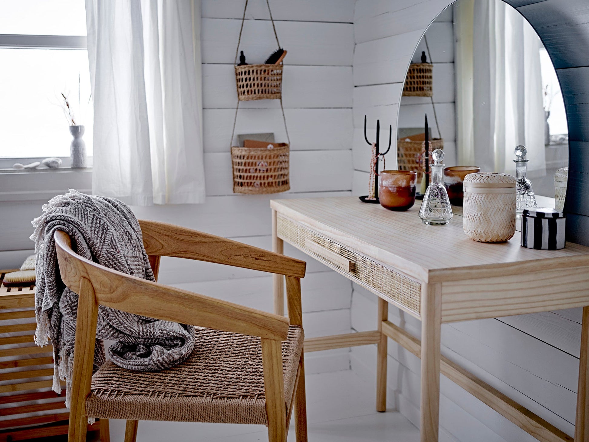 Decke recycelte Baumwolle beige - kleinstadtleben concept store
