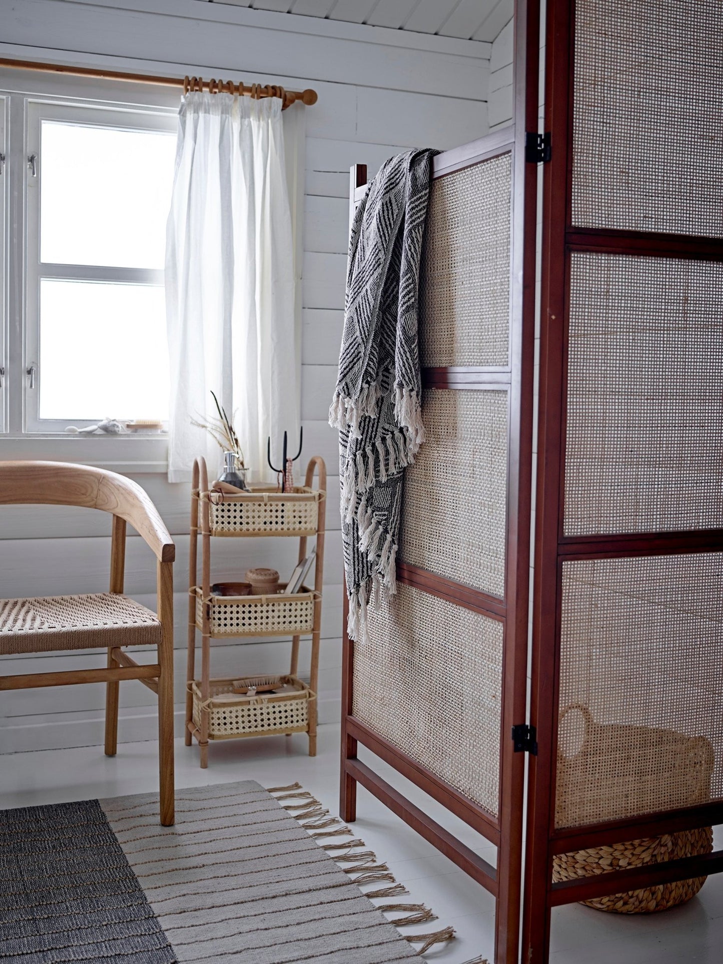 Decke recycelte Baumwolle beige brown - kleinstadtleben concept store