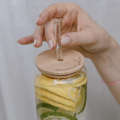 Deckel Trinkglas Das Leben ist schön - kleinstadtleben concept store