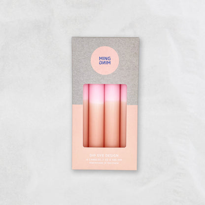 Dip Dye Kerze Bubblegum x Blush 4er Set - kleinstadtleben concept store
