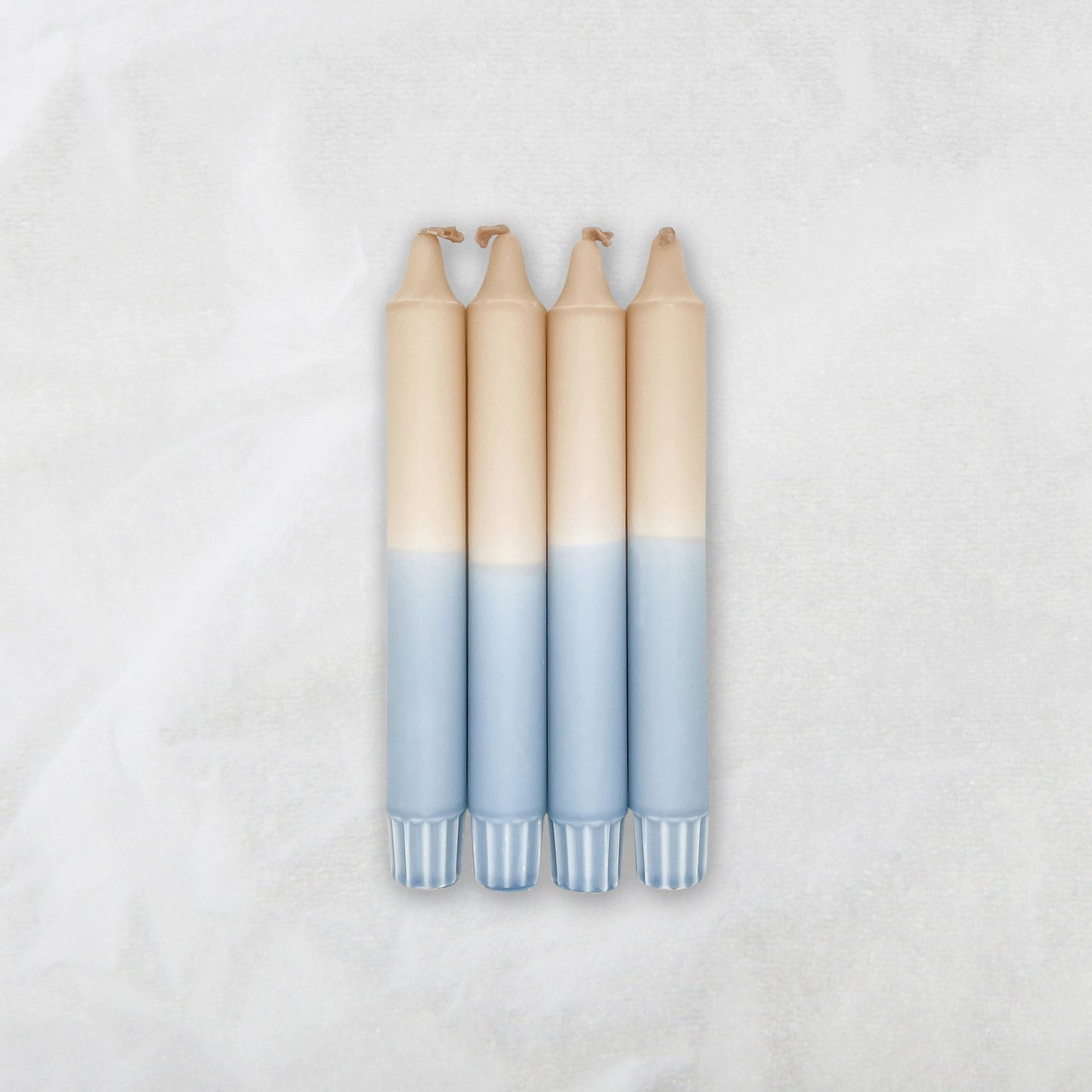Dip Dye Kerze Taupe x Dusty Blue 4er Set - kleinstadtleben concept store