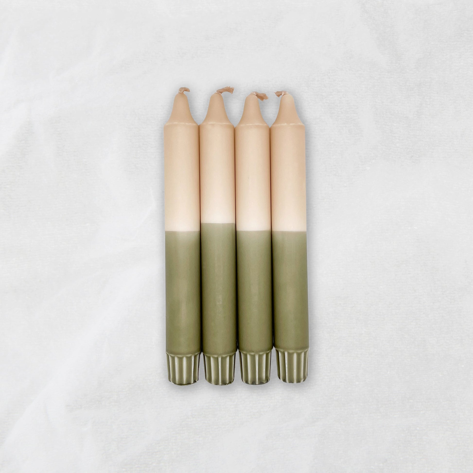 Dip Dye Kerze Taupe x Martini Olive 4er Set - kleinstadtleben concept store
