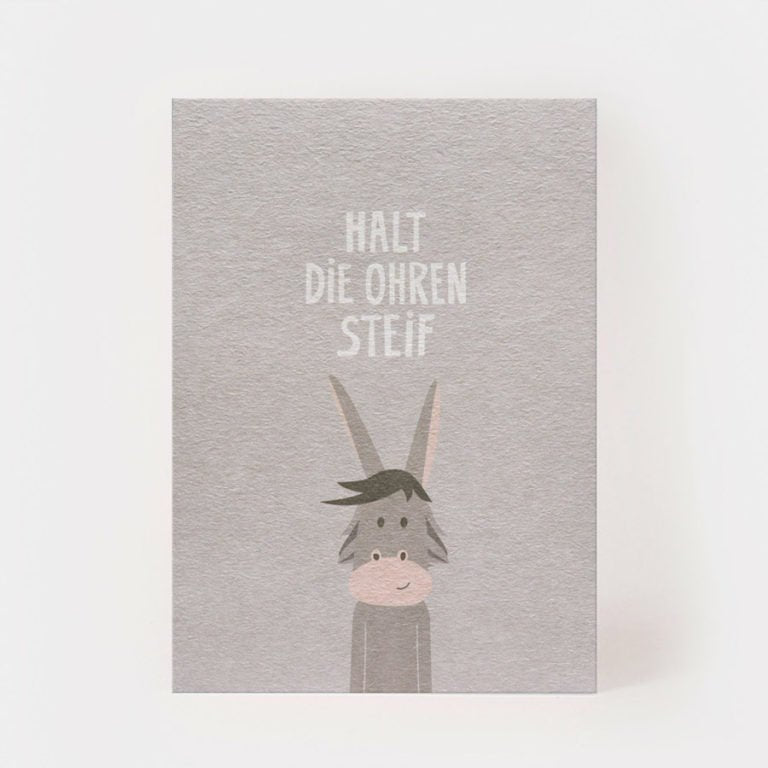 HALT DIE OHREN STEIF Postkarte - kleinstadtleben concept store