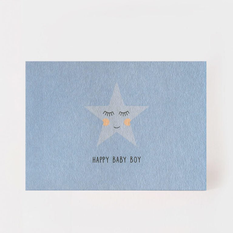 HAPPY BABY BOY Postkarte - kleinstadtleben concept store