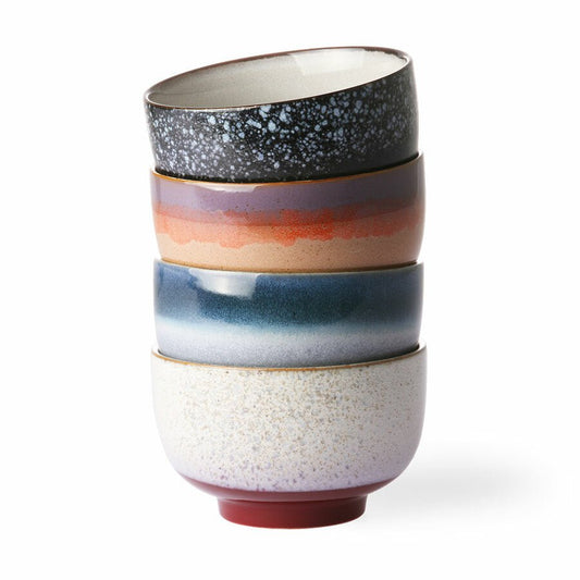HKliving 70´s ceramic Keramik Schalen 4er Set - kleinstadtleben concept store