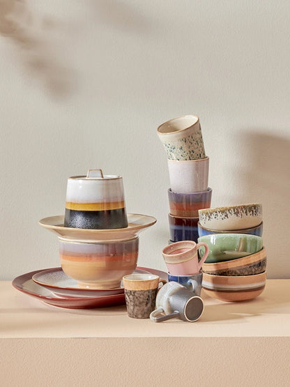 HKliving 70´s ceramic Keramik Schalen 4er Set - kleinstadtleben concept store