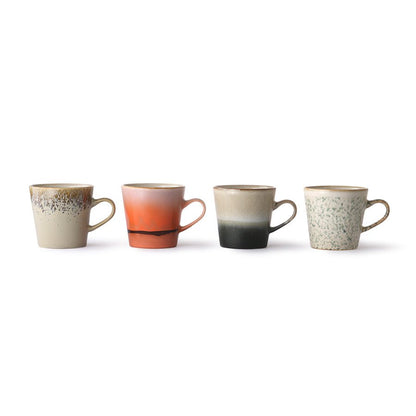 HKliving 70's ceramics americano mug 4er Set Persei - kleinstadtleben concept store