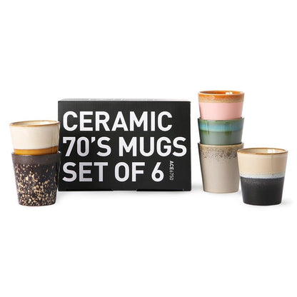 HKliving 70`s ceramics coffee 6er Set Oberon - kleinstadtleben concept store