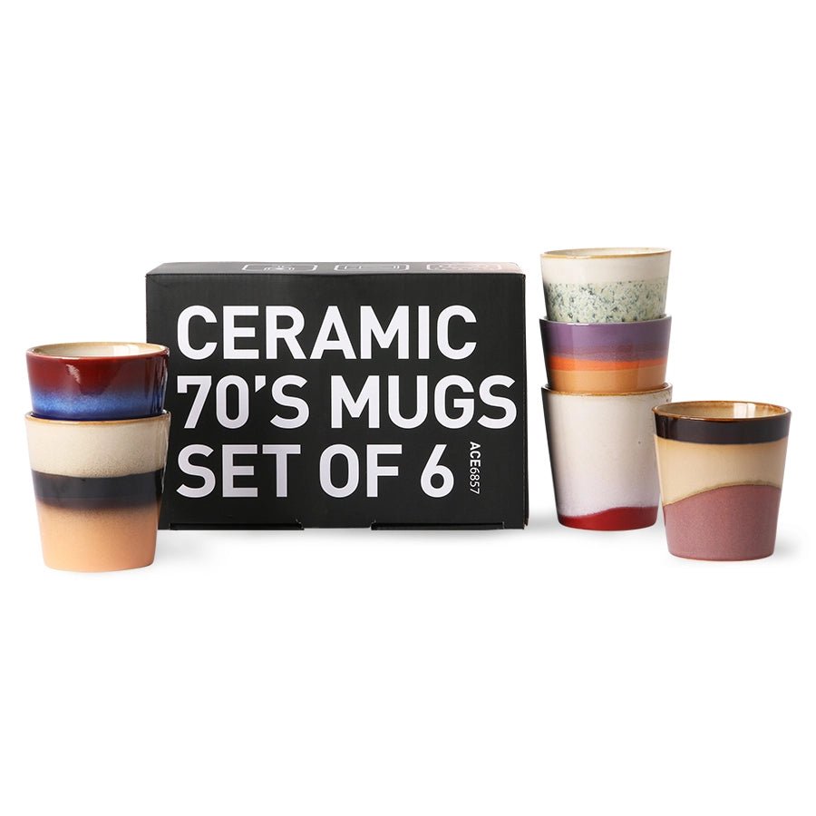 HKliving 70`s ceramics coffee 6er Set Orion - kleinstadtleben concept store