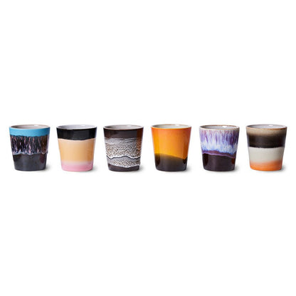 HKliving 70`s ceramics coffee 6er Set Stellar - kleinstadtleben concept store