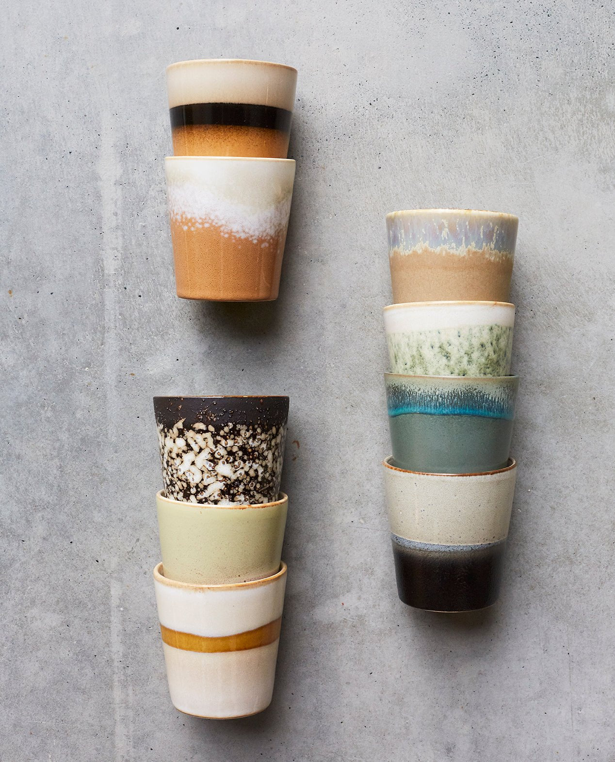HKliving 70`s ceramics coffee mug snow - kleinstadtleben concept store