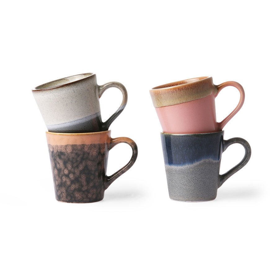 HKliving 70`s ceramics espresso mug 4er Set - kleinstadtleben concept store