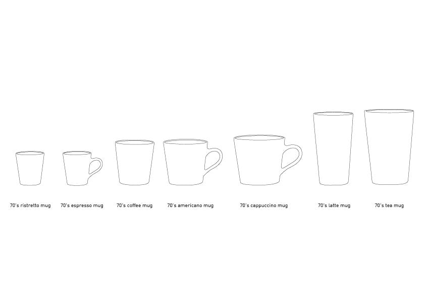 HKliving 70`s ceramics latte mug arctic - kleinstadtleben concept store