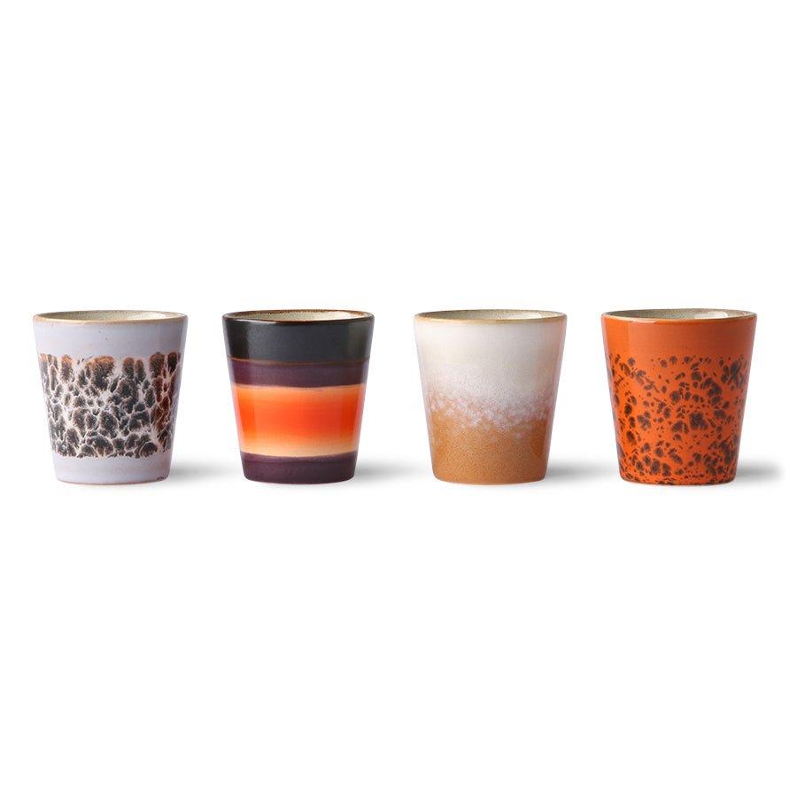 HKliving 70`s ceramics ristretto mug 4er Set - kleinstadtleben concept store