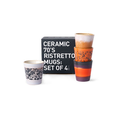HKliving 70`s ceramics ristretto mug 4er Set - kleinstadtleben concept store