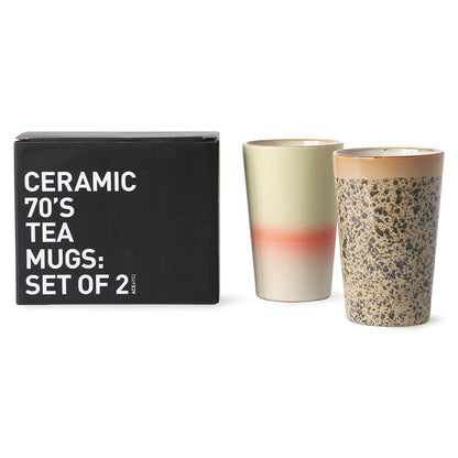 HKliving 70`s ceramics tea mug 2er Set TITAN - kleinstadtleben concept store