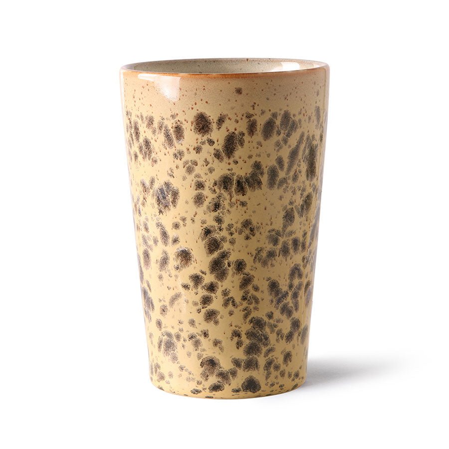 HKliving 70`s ceramics tea mug tiger ink - kleinstadtleben concept store