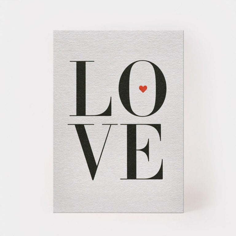 LOVE Postkarte - kleinstadtleben concept store
