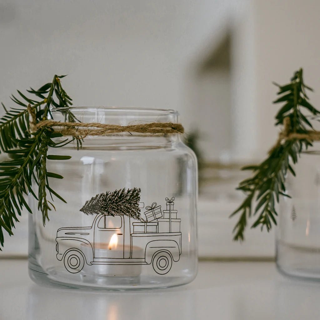 Vase aus Glas Weihnachtsauto - kleinstadtleben concept store