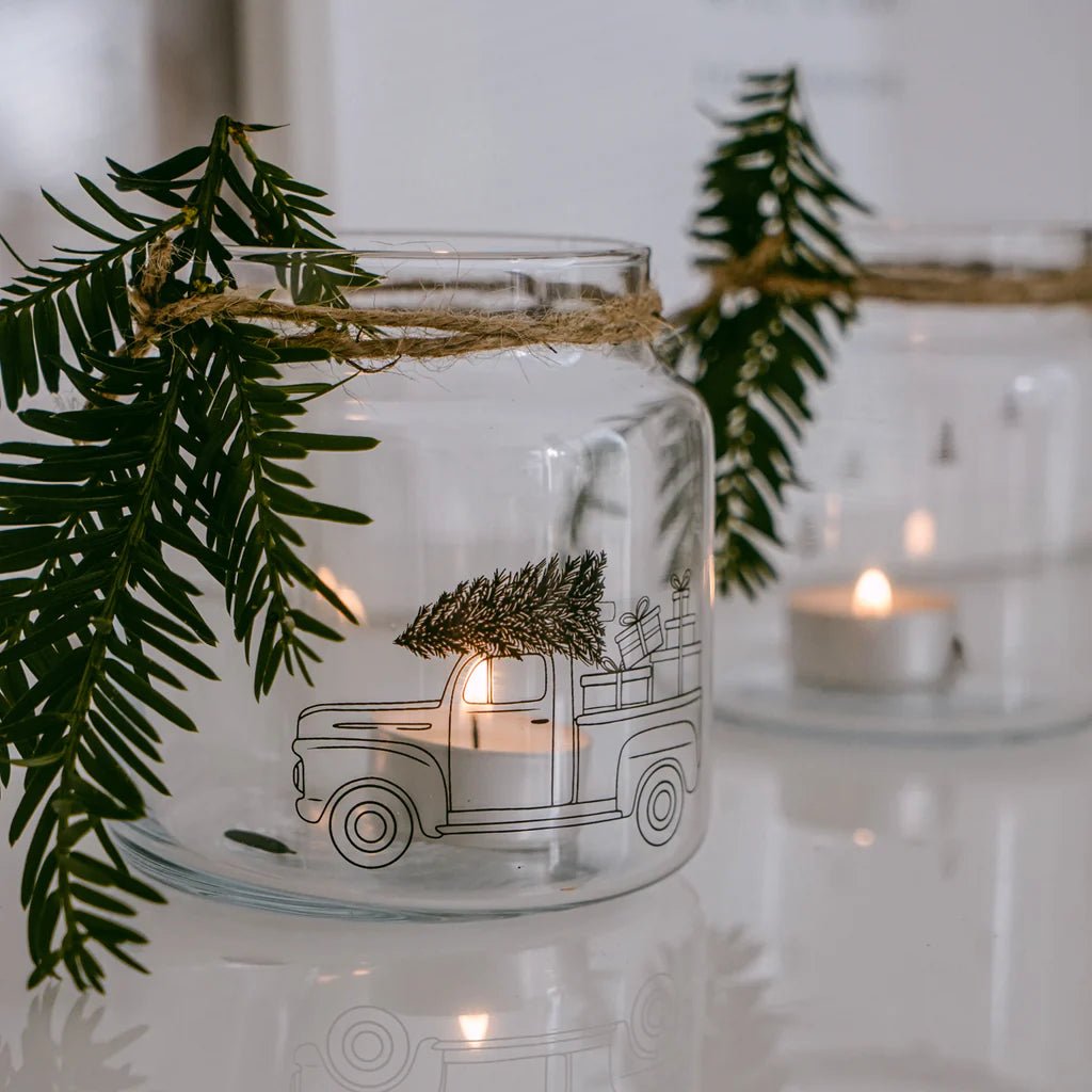 Vase aus Glas Weihnachtsauto - kleinstadtleben concept store